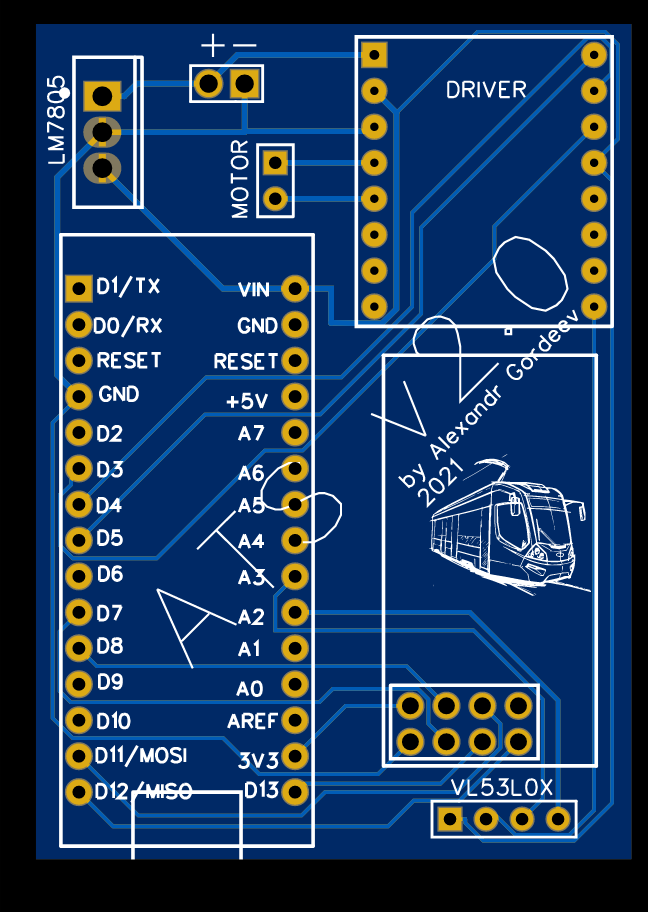 Custom tram controller PCB design from the project report